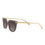 Dolce & Gabbana - Occhiale da Sole Classic Plaque Logo - Bordeaux - Dolce & Gabbana Eyewear