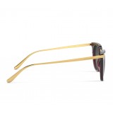 Dolce & Gabbana - Occhiale da Sole Classic Plaque Logo - Bordeaux - Dolce & Gabbana Eyewear