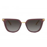 Dolce & Gabbana - Occhiale da Sole Classic Plaque Logo - Bordeaux - Dolce & Gabbana Eyewear