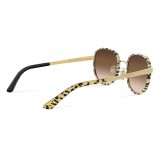 Dolce & Gabbana - Occhiale da Sole Rotondi Print Family - Leo Glitter - Dolce & Gabbana Eyewear