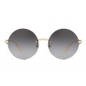 Dolce & Gabbana - Occhiale da Sole Rotondi Plaque Logo - Oro Nero - Dolce & Gabbana Eyewear