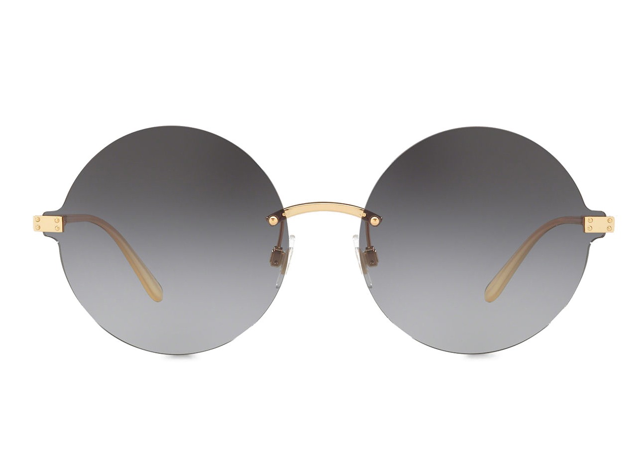 dolce and gabbana black round sunglasses