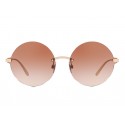 Dolce & Gabbana - Round Sunglasses Plaque Logo - Rose Gold - Dolce & Gabbana Eyewear