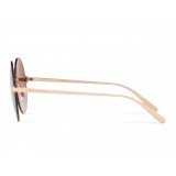 Dolce & Gabbana - Round Sunglasses Plaque Logo - Rose Gold - Dolce & Gabbana Eyewear