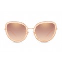 Dolce & Gabbana - Cat Eye Devotion Sunglasses with Lace - Rose Gold - Dolce & Gabbana Eyewear