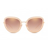 Dolce & Gabbana - Occhiale da Sole Devotion Cat Eye con Merletto - Rosa Oro - Dolce & Gabbana Eyewear