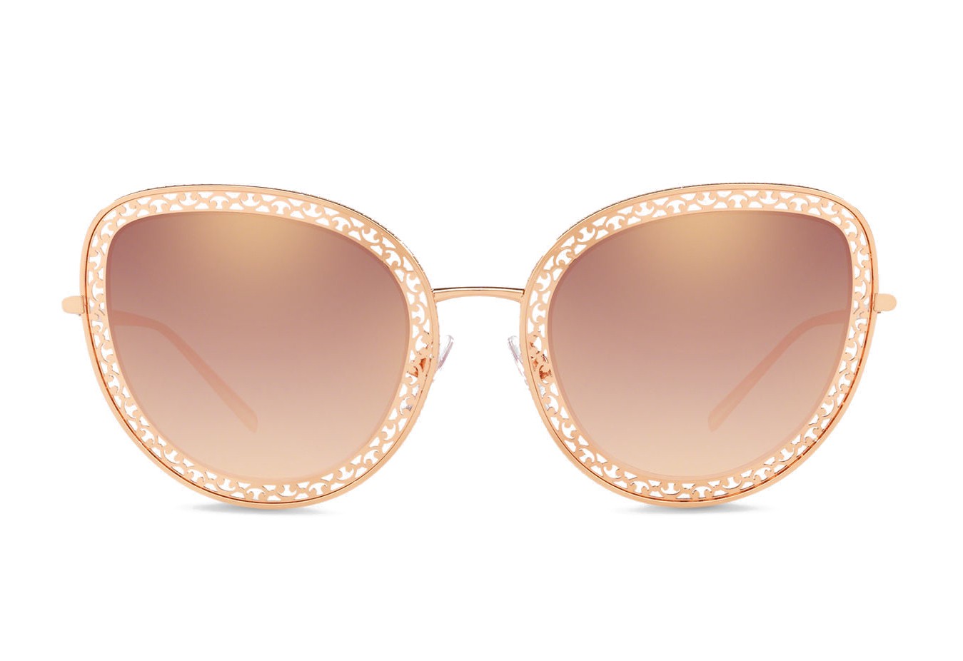 Dolce & Gabbana - Cat Eye Devotion Sunglasses with Lace - Rose Gold - Dolce  & Gabbana Eyewear - Avvenice