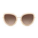 Dolce & Gabbana - Cat Eye Devotion Sunglasses with Lace - Gold - Dolce & Gabbana Eyewear