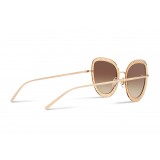 Dolce & Gabbana - Cat Eye Devotion Sunglasses with Lace - Gold - Dolce & Gabbana Eyewear