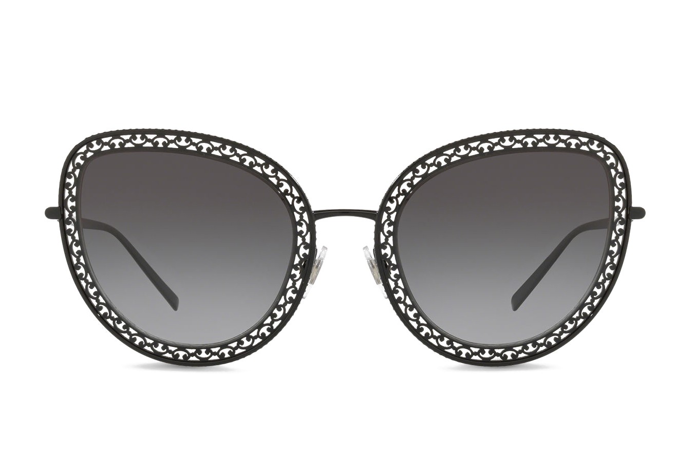 Dolce & Gabbana - Cat Eye Devotion Sunglasses with Lace - Black - Dolce & Gabbana  Eyewear - Avvenice