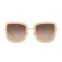 Dolce & Gabbana - Square Devotion Sunglasses with Lace - Gold - Dolce & Gabbana Eyewear