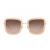 Dolce & Gabbana - Occhiale da Sole Devotion Quadrati con Merletto - Oro - Dolce & Gabbana Eyewear