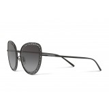 Dolce & Gabbana - Cat Eye Devotion Sunglasses with Lace - Black - Dolce & Gabbana Eyewear