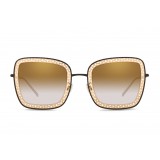 Dolce & Gabbana - Occhiale da Sole Devotion Quadrati con Merletto - Nero Oro - Dolce & Gabbana Eyewear