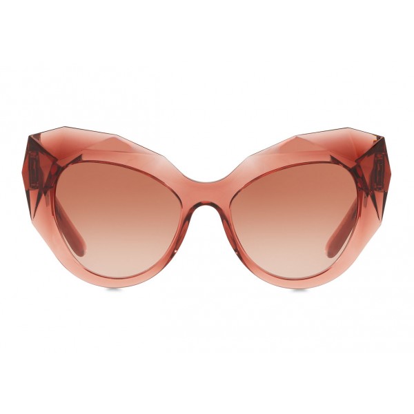 Dolce & Gabbana - Cat Eye Sunglasses Stones & Logo Plaque - Pink Mirror -  Dolce & Gabbana Eyewear - Avvenice