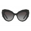 Dolce & Gabbana - Occhiale da Sole Cat Eye Stones & Logo Plaque - Nero High - Dolce & Gabbana Eyewear