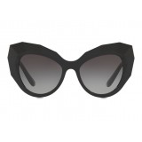 Dolce & Gabbana - Occhiale da Sole Cat Eye Stones & Logo Plaque - Nero High - Dolce & Gabbana Eyewear