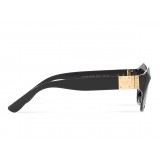 Dolce & Gabbana - Occhiale da Sole Cat Eye Stones & Logo Plaque - Nero - Dolce & Gabbana Eyewear