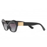 Dolce & Gabbana - Cat Eye Sunglasses Stones & Logo Plaque - Black - Dolce & Gabbana Eyewear