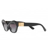 Dolce & Gabbana - Occhiale da Sole Cat Eye Stones & Logo Plaque - Nero - Dolce & Gabbana Eyewear