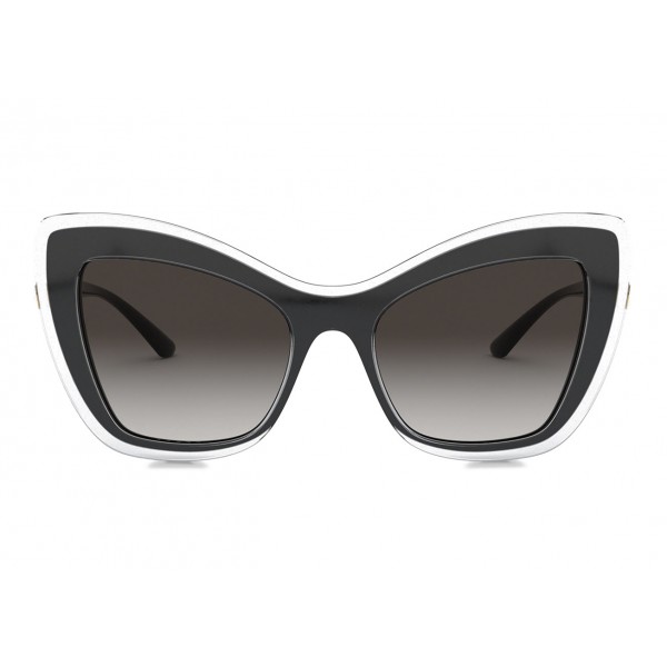 Dolce & Gabbana - Butterfly Sunglasses Double Line - Gold on Black - Dolce & Gabbana Eyewear