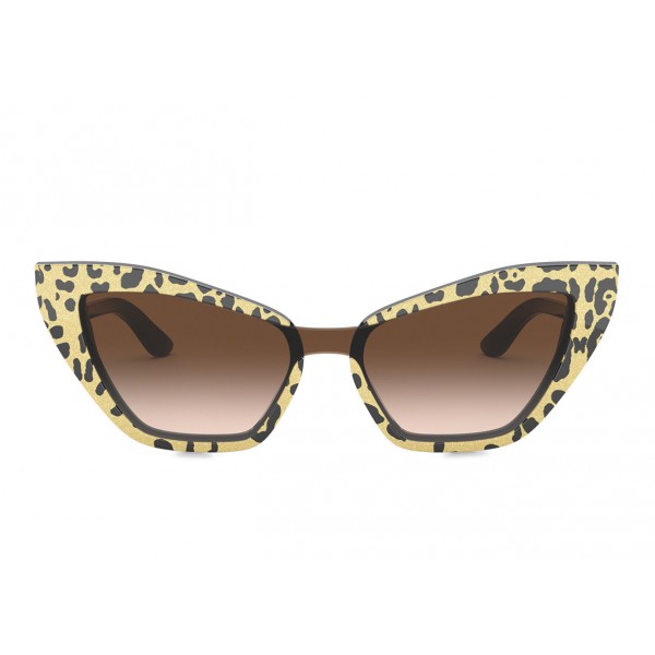 Dolce & Gabbana - Occhiale da Sole Cat Eye Print Family - Leo Glitter - Dolce & Gabbana Eyewear