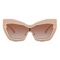Dolce & Gabbana - Mask Sunglasses Plaque Logo - Matt Pink - Dolce & Gabbana Eyewear