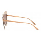 Dolce & Gabbana - Mask Sunglasses Plaque Logo - Matt Pink - Dolce & Gabbana Eyewear