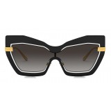 Dolce & Gabbana - Occhiale da Sole a Maschera Plaque Logo - Nero - Dolce & Gabbana Eyewear