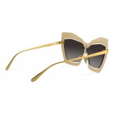 Dolce & Gabbana - Mask Sunglasses Plaque Logo - Black - Dolce & Gabbana Eyewear