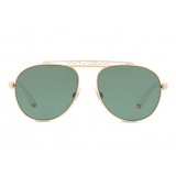 Dolce & Gabbana - Aviator Sunglasses with DG Logo - Gold - Dolce & Gabbana Eyewear