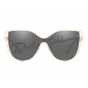 Dolce & Gabbana - Butterfly Sunglasses with DG Logo - Gold - Dolce & Gabbana Eyewear