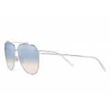 Dolce & Gabbana - Aviator Pilot Sunglasses - Silver Blue - Dolce & Gabbana Eyewear