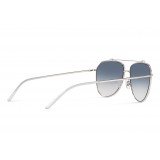 Dolce & Gabbana - Aviator Pilot Sunglasses - Silver Blue - Dolce & Gabbana Eyewear