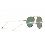 Dolce & Gabbana - Aviator Sunglasses with DG Logo - Gold - Dolce & Gabbana Eyewear