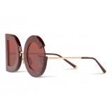 Dolce & Gabbana - DG Glitter Sunglasses - Bordeaux & Gold - Dolce & Gabbana Eyewear