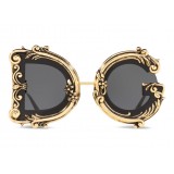 Dolce & Gabbana - Devotion Sunglasses - Black & Gold - Dolce & Gabbana Eyewear