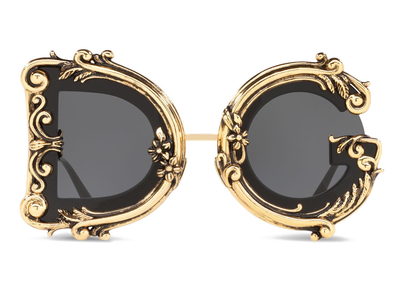 Dolce & Gabbana - Devotion Sunglasses - Black & Gold - Dolce & Gabbana  Eyewear - Avvenice