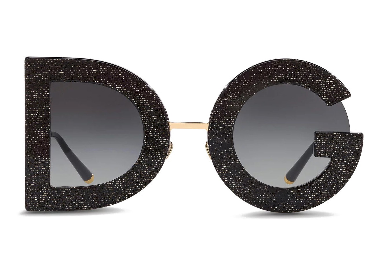 Dolce u0026 Gabbana - DG Glitter Sunglasses - Black u0026 Gold - Dolce u0026 Gabbana  Eyewear - Avvenice