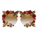 Dolce & Gabbana - DG Leo & Rose Sunglasses - Gold - Dolce & Gabbana Eyewear