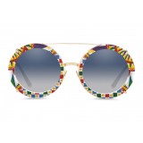 Dolce & Gabbana - Round Sunglasses Customize Your Eyes - Gold - Dolce & Gabbana Eyewear