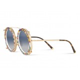 Dolce & Gabbana - Round Sunglasses Customize Your Eyes - Gold - Dolce & Gabbana Eyewear