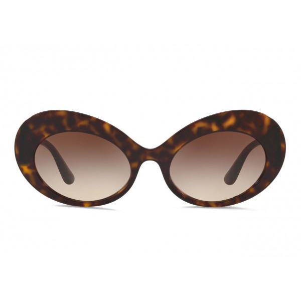Dolce & Gabbana - Round Sunglasses Print Family - Havana - Dolce & Gabbana Eyewear