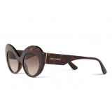 Dolce & Gabbana - Round Sunglasses Print Family - Havana - Dolce & Gabbana Eyewear