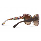 Dolce & Gabbana - Butterfly Sunglasses Print Family - Havana - Dolce & Gabbana Eyewear