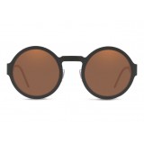 Dolce & Gabbana - Round Sunglasses with DG Logo - Black - Dolce & Gabbana Eyewear