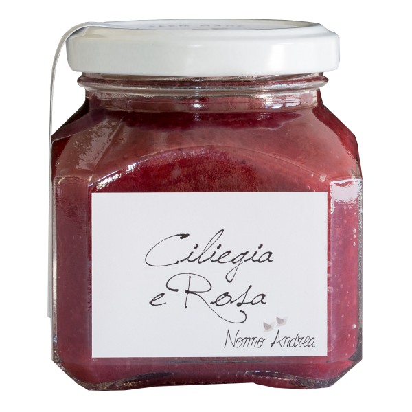 Nonno Andrea - Cherries and Rose Sweet Compote - Sweet Compotes Organic