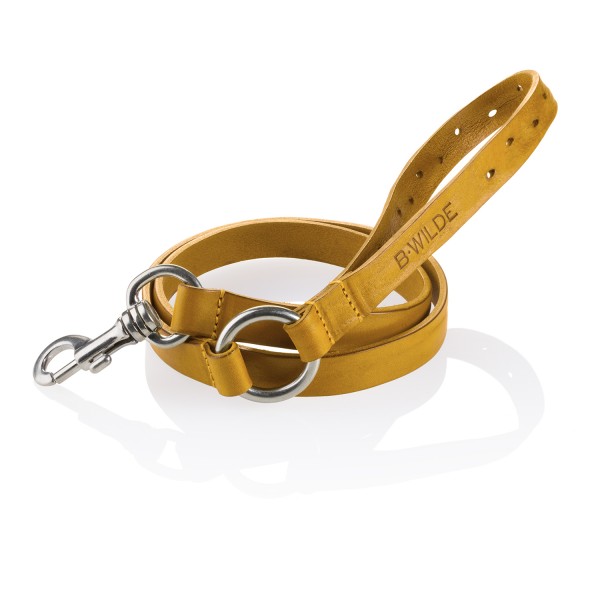 B Wilde Collection - Domino Leash - Tuscany Yellow - Domino Collection - Leather Leash - High Quality Luxury