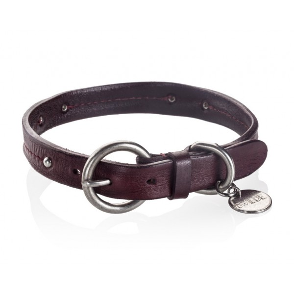 B Wilde Collection - Milo Collar - Bordeaux - Milo Collection - Leather Collar - High Quality Luxury