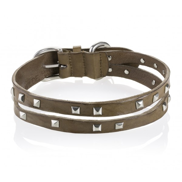 B Wilde Collection - Set Cairo - Clay - Collar & Leash - Cairo Collection - Leather Collar - High Quality Luxury